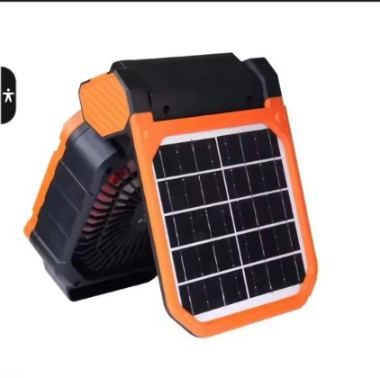 Solar rechargeable fan